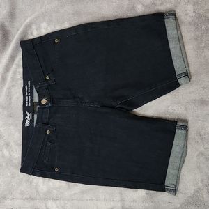 Mossimo Shorts Womens 4 Blue Bermuda Stretch Cuffed Jean Denim Mid Rise